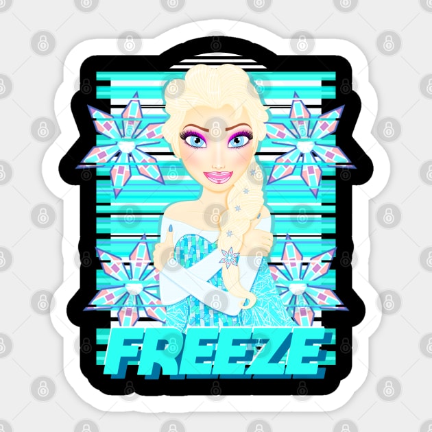 FREEZE Sticker by ryanvincentart